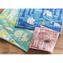 将图片加载到图库查看器,Handkerchief Moomin Mie Gauze Handkerchief Moomin & Books Green Approx. 25 x 25 cm