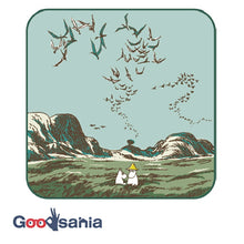 将图片加载到图库查看器,Handkerchief Moomin Smartphone/glasses cleaning handkerchief Grassland Blue Approx. 20 x 20 cm