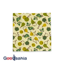 Load image into Gallery viewer, Beeswax Wrap Moomin Beeswax Wrap Snufkin & Pear S Size Green Approx. 18 x 18cm