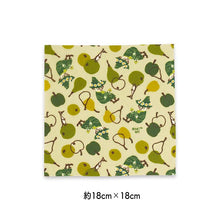Load image into Gallery viewer, Beeswax Wrap Moomin Beeswax Wrap Snufkin & Pear S Size Green Approx. 18 x 18cm