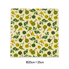 Load image into Gallery viewer, Beeswax Wrap Moomin Beeswax Wrap Snufkin & Pear M Size Green Approx. 25 x 25 cm