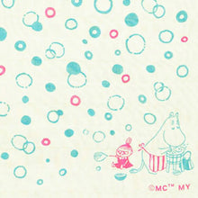 Load image into Gallery viewer, Dishcloth Moomin Double Gauze Kitchen Cloth Soap Bubble Off White Approx. 34 x 70cm