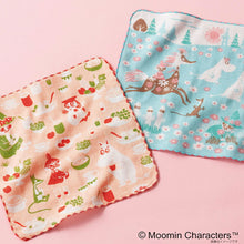 将图片加载到图库查看器,Handkerchief Moomin Gauze Pile Handkerchief Moomin & Nibbling Green Approx. 25 x 25 cm