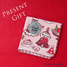 将图片加载到图库查看器,Handkerchief Moomin Gauze Pile Handkerchief Moomin & Nibbling Green Approx. 25 x 25 cm