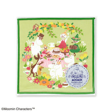 Load image into Gallery viewer, Handkerchief Moomin Mini Handkerchief Garden Party Green Approx. 15 x 15 cm
