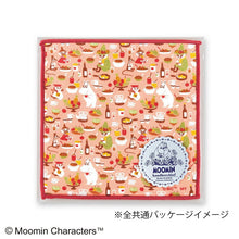 Load image into Gallery viewer, Handkerchief Moomin Mini Handkerchief Rose Garden Red Approx. 15 x 15 cm