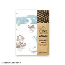 Load image into Gallery viewer, Dishcloth Moomin Kitchen Cloth Moonlit Journey White Approx. 33 x 70cm