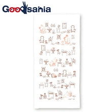 将图片加载到图库查看器,Dishcloth Moomin Kitchen Cloth Relaxation Brown Approx. 33 x 70cm