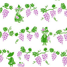 Load image into Gallery viewer, Dishcloth Moomin Kitchen Cloth Snufkin & Grape White Approx. 33 x 70cm