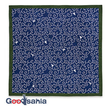 将图片加载到图库查看器,Furoshiki Wife's Large Furoshiki Arabesque Cat Navy Approx. 70 x 70cm