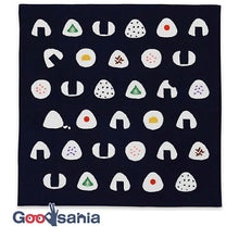 Load image into Gallery viewer, Handkerchief kenema dyed handkerchief rice ball navy approx. 44 x 44 cm