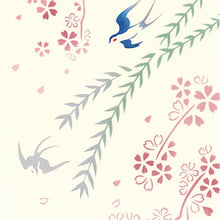 将图片加载到图库查看器,Tenugui Chu-dyed Tenugui kenema Tsubameryuzakura Beige Approx. 35 x 90cm