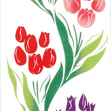 将图片加载到图库查看器,Tenugui Chudyed Tenugui Kenema Tulip Line White Approx. 35 x 90cm