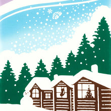 Load image into Gallery viewer, Tenugui kenema dyed tenugui Aurora Christmas approx. 35cm x 90cm