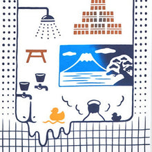 Load image into Gallery viewer, Tenugui kenema Chusen Tenugui Public bath approx. 35cm x 90cm