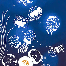 画像をギャラリービューアに読み込む, Tenugui kenema dyed tenugui summer jellyfish navy approx. 35 x 90 cm