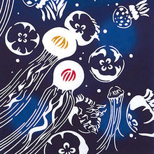画像をギャラリービューアに読み込む, Tenugui kenema dyed tenugui summer jellyfish navy approx. 35 x 90 cm
