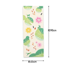 将图片加载到图库查看器,Tenugui kenema dyed tenugui goldfish and water lily beige approx. 35 x 90 cm