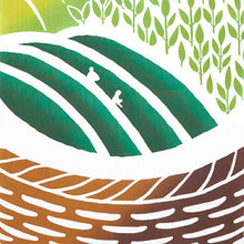 将图片加载到图库查看器,Tenugui kenema dyed tenugui tea picking white approx. 35 x 90 cm