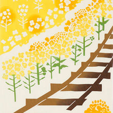将图片加载到图库查看器,Tenugui Kenema Dyed Tenugui Rapeseed Journey Yellow Approx. 35 x 90cm