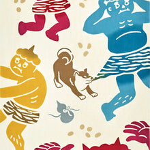 Muat gambar ke penampil Galeri, Kenema Tenugui Tenugui Setsubun Demon Extermination Beige Approx. 35 x 90cm