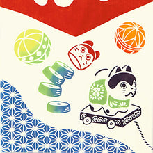 Load image into Gallery viewer, Tenugui kenema dyed tenugui baby dog ??papier mache approx. 35 x 90 cm