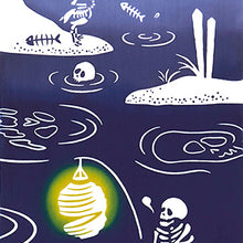 将图片加载到图库查看器,Tenugui kenema dyed tenugui Sanzu river fishing approx. 35 x 90 cm