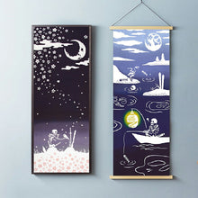 将图片加载到图库查看器,Tenugui kenema dyed tenugui Sanzu river fishing approx. 35 x 90 cm