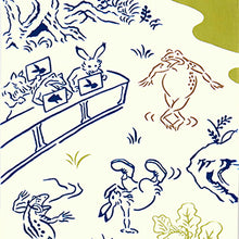 将图片加载到图库查看器,Tenugui kenema dyed tenugui Chojugiga break dance approx. 33 x 90 cm