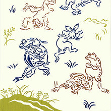 将图片加载到图库查看器,Tenugui kenema dyed tenugui Chojugiga break dance approx. 33 x 90 cm