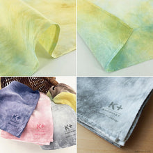 将图片加载到图库查看器,Handkerchief kenema+ tube-dyed handkerchief gold x aqua green approx. 45 x 45 cm
