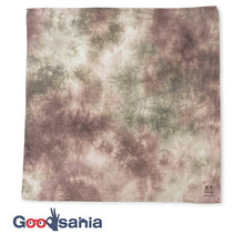 将图片加载到图库查看器,Handkerchief kenema+ tube-dyed handkerchief green x brown approx. 45 x 45 cm