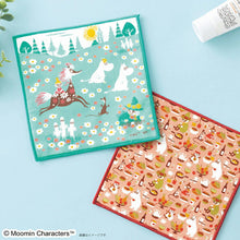 Load image into Gallery viewer, Handkerchief Moomin Mini Handkerchief Garden Green Approx. 15 x 15 cm