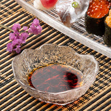Load image into Gallery viewer, Toyo Sasaki Glass Plate Set of 6, Seiro Nozoki, Made in Japan, 40249 (Glass Plates, Small Plates, Appetizer Plates, Small Bowls, Glass Bowls, Glassware, Japanese Tableware, Small Dish Set)