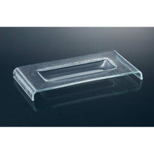 Load image into Gallery viewer, Toyo Sasaki Glass Buffet Plate with Feet, Rectangular Tray, Leaf Pattern, Made in Japan, KG-4003 (Glass Plate, Glass Dish, Rectangular Plate, Rectangular Plate, Plate with Feet, Display Plate, Serving Plate, Appetizer Plate)