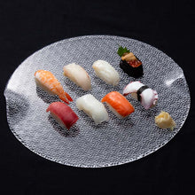 Load image into Gallery viewer, Toyo Sasaki Glass Plate MILLEFIORI Handled Appetizer Plate Approx. 31.5 x 33 x H2.2cm DKC-08304 (Glass Plate, Large Plate, Appetizer Plate, Serving Plate, Party Glass Plate)