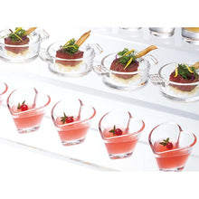 Cargar imagen en el visor de la galería, Toyo Sasaki Glass Small Bowl, Flower Decoration, Heart Cup, Approx. 6 x 6.2 x 4.6 cm, Made in Japan, Dishwasher Safe, P-20302 (Glass small bowl, amuse-bouche cup, glass cup, heart mini cup, dessert cup, sauce container, dip container, cute)