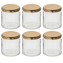 Load image into Gallery viewer, Toyo Sasaki Glass Storage Containers, 256ml, Set of 6, Made in Japan, HW-516-A-JAN (Glass storage containers, jars, canisters, airtight containers, bottles, jam jars, spice containers set)