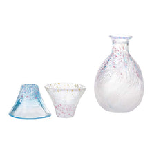 Load image into Gallery viewer, Toyo Sasaki Glass Sake Set: 250ml sake carafe x 1, 35ml sake cups x 2, Made in Japan (G642-M78)