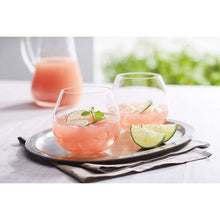 Load image into Gallery viewer, Toyo Sasaki Glass Tumbler, 495ml, Set of 3, Made in Japan, Dishwasher Safe, B-SW91 (Glass, Cup, Drink Glass, Cafe Glass Set)