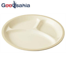 将图片加载到图库查看器,Plate Calm Dish 27cm Lunch Plate Made in Japan Light Gray Approx. ƒÓ26.9x2.2cm T-26672 (Dish Utensil Dividers with Dividers Plate with Dividers Round Circular Large Shallow)