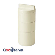 Load image into Gallery viewer, Lunch box tutu 3 tier lunch box made in Japan Ivory (upper tier) 160ml x 2, (lower tier) 280ml T-36375 (Lunch box 3 tiers 3 tiers vertical bottle type microwave safe for women)