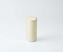 Load image into Gallery viewer, Lunch box tutu 3 tier lunch box made in Japan Ivory (upper tier) 160ml x 2, (lower tier) 280ml T-36375 (Lunch box 3 tiers 3 tiers vertical bottle type microwave safe for women)