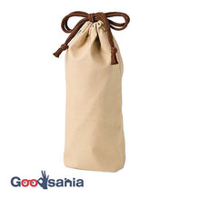 Load image into Gallery viewer, Lunch box holder tutu drawstring bag made in Japan khaki approximately 15x25.5cm T-36380 (lunch bag lunch holder bag container women stylish simple recommended gift)