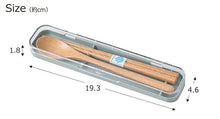 将图片加载到图库查看器,Cutlery Set tutu Wooden Chopsticks/Spoon Set Gray (Chopsticks/Spoon) Approx. 18cm T-36388 (Cutlery Spoon Set My Chopsticks Chopstick Box 18cm Lunch Box Women)