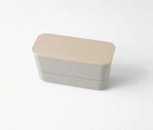 将图片加载到图库查看器,SUKITTO Lunch Box, 2 Tier Lunch, Made in Japan, Gray (Upper Tier) 380ml, (Lower Tier) 220ml T-36398 (Lunch Box, 2 Tiers, 2 Tiers, Microwave Safe, Dishwasher Safe, Women)