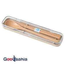 将图片加载到图库查看器,Cutlery Set SUKITTO Wooden Chopsticks and Spoon Set Beige (Chopsticks and Spoon) Approx. 18cm T-36402 (Cutlery Spoon Set My Chopsticks Chopstick Box 18cm Lunch Box)