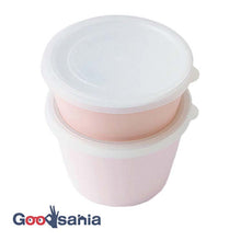 将图片加载到图库查看器,Bento box chiaro chiaro deli cup made in Japan light pink (upper tier) 300ml, (lower tier) 500ml T-36405 (lunch box, container with lid, microwave safe, dishwasher safe, women)