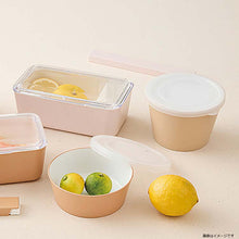 将图片加载到图库查看器,Bento box chiaro chiaro deli cup made in Japan Brown (upper tier) 300ml, (lower tier) 500ml T-36406 (lunch box, container with lid, microwave safe, dishwasher safe, women)
