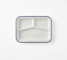 将图片加载到图库查看器,Plate RETRO MODA Square Lunch Plate Made in Japan Navy Approx. 19x26x2.7cm T-36423 (Dish Rectangular Rim Divider Microwave Safe Dishwasher Safe Outdoor)